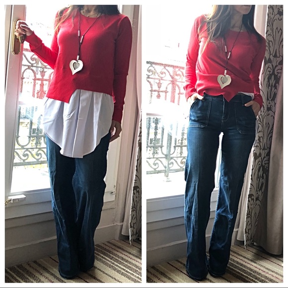 ✨LAST ONE ONLY SIZE SMALL ✨✨PARIS✨Wide leg jeans - Picture 2 of 8